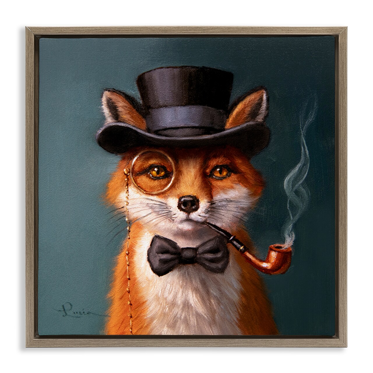 Stupell Industries Charming Dapper Fox Floating Frame, design by Lucia Heffernan